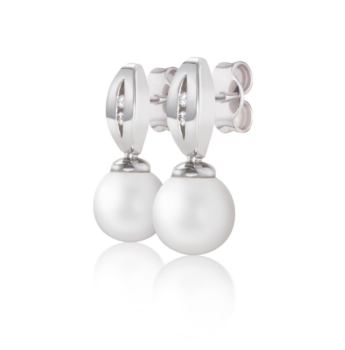 Obrázek Náušnice LOEE Pearls z bílého zlata s diamanty a perlami
