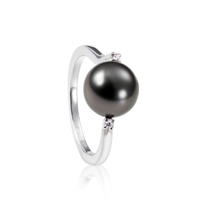 Obrázek Prsten LOEE Pearls z bílého zlata s diamanty a perlou