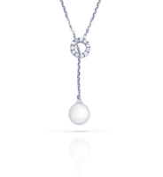 Obrázek Náhrdelník LOEE Pearls z bílého zlata s diamanty a perlou