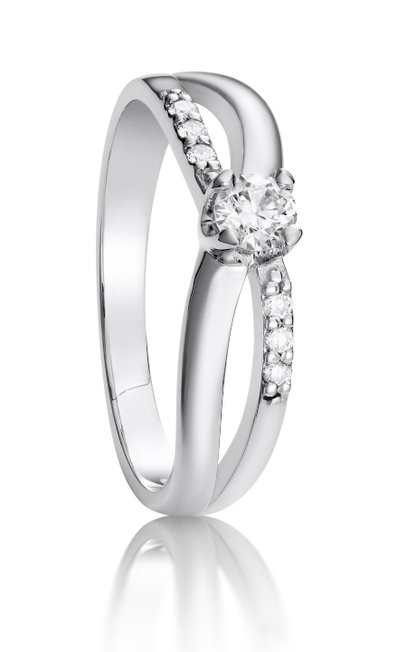 Obrázek Zásnubní prsten LOEE z bílého zlata s diamanty