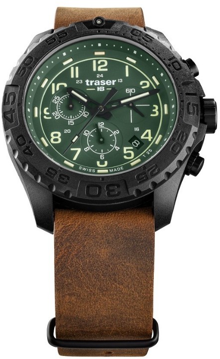 Obrázek Traser P96 Outdoor Pioneer Evolution Chrono Green + UV svítilna zdarma