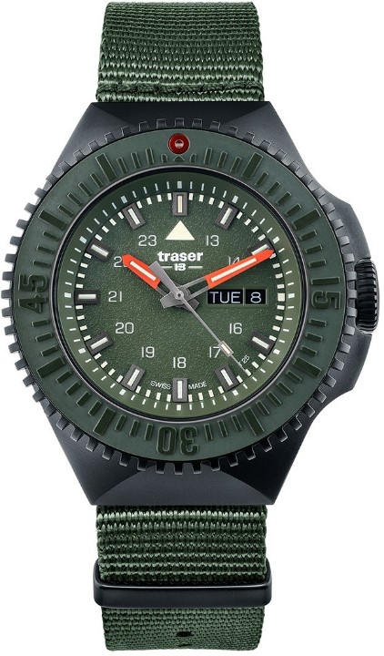 Obrázek Traser P69 Black Stealth Green NATO + UV svítilna zdarma