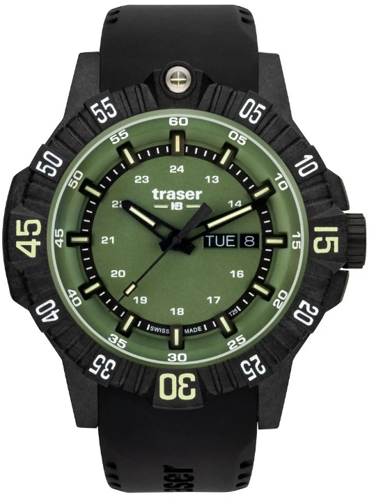 Obrázek Traser P99 Q Tactical Green Rubber + UV svítilna zdarma