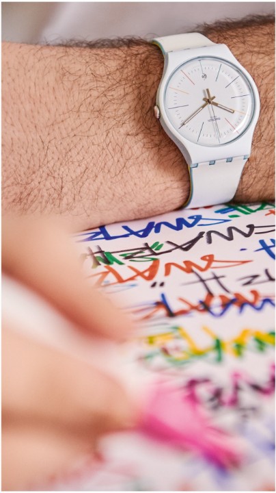 Obrázek Swatch White Layered