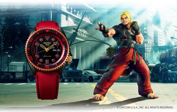 Obrázek Seiko 5 Sports Street Fighter V Limited Edition KEN - Rush ‘n’ Blaze