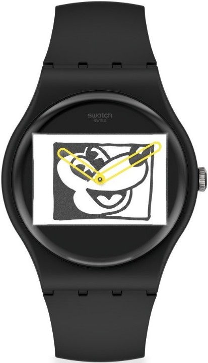 Obrázek Swatch Mickey Blanc Sur Noir
