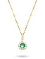 Zobrazit detail produktu - Přívěsek LOEE Palette Diamonds ze žlutého zlata s diamanty a smaragdem Obrázek Přívěsek LOEE Palette Diamonds ze žlutého zlata s diamanty a smaragdem
