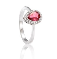 Zobrazit detail produktu - Prsten LOEE Palette Diamonds z bílého zlata s diamanty a turmalínem Obrázek Prsten LOEE Palette Diamonds z bílého zlata s diamanty a turmalínem