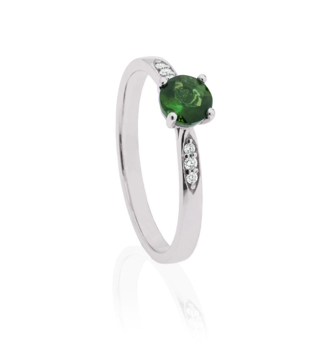 Obrázek Prsten LOEE Palette Diamonds z bílého zlata s diamanty a multisafírem