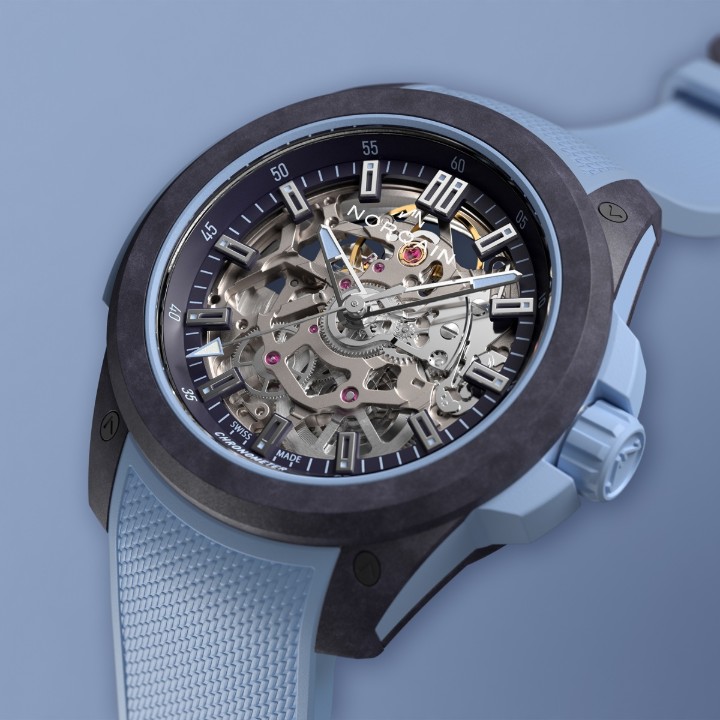 Obrázek NORQAIN Independence Wild One Skeleton Ice Blue XS strap Limited Edition