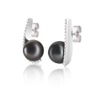 Obrázek Náušnice LOEE Pearls z bílého zlata s diamanty a perlami
