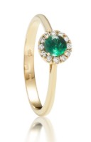 Zobrazit detail produktu - Prsten LOEE Palette Diamonds ze žlutého zlata s diamanty a smaragdem Obrázek Prsten LOEE Palette Diamonds ze žlutého zlata s diamanty a smaragdem