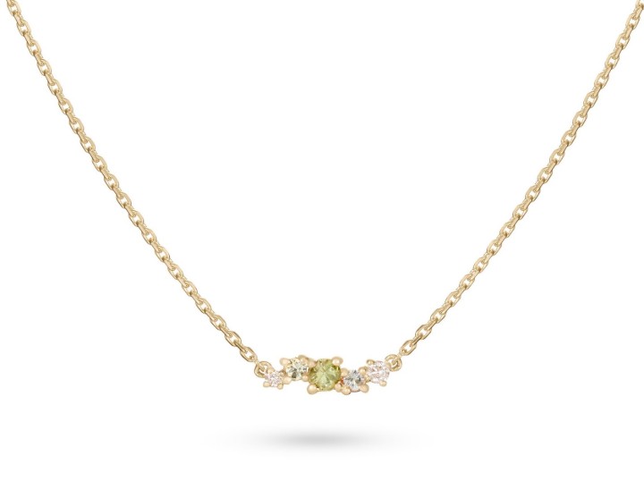 Obrázek Náhrdelník LOEE Sparkle ze žlutého zlata s diamanty a multisafíry