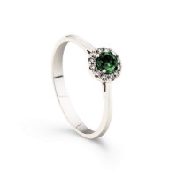 Zobrazit detail produktu - Prsten LOEE Palette Diamonds z bílého zlata s diamanty a smaragdem Obrázek Prsten LOEE Palette Diamonds z bílého zlata s diamanty a smaragdem