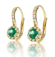 Zobrazit detail produktu - Náušnice LOEE Palette Diamonds ze žlutého zlata s diamanty a smaragdy Obrázek Náušnice LOEE Palette Diamonds ze žlutého zlata s diamanty a smaragdy