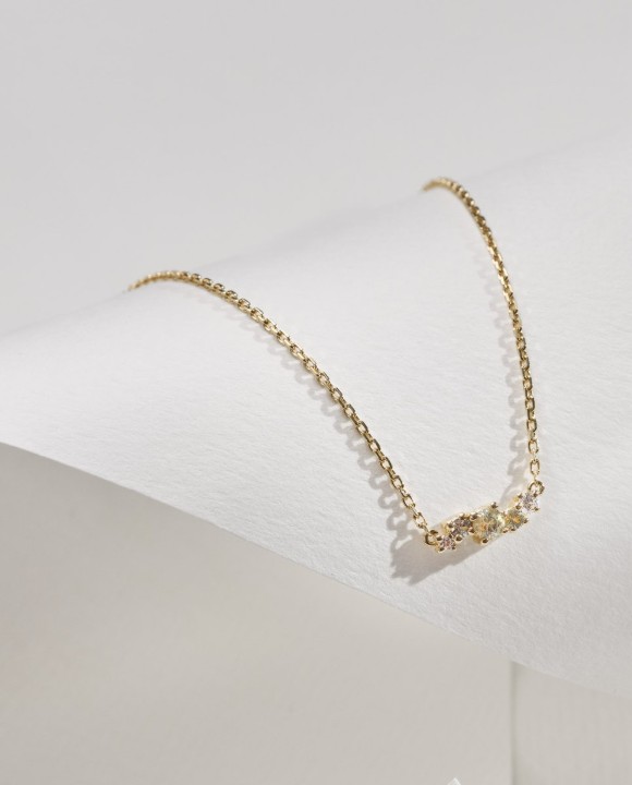 Obrázek Náhrdelník LOEE Sparkle ze žlutého zlata s diamanty a multisafíry