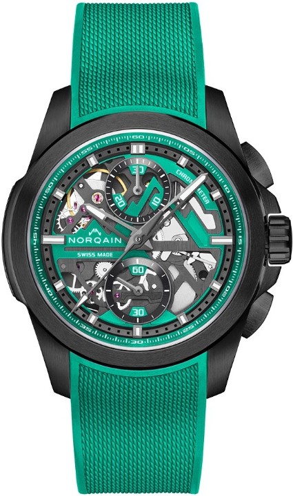 Obrázek NORQAIN Independence Skeleton Chrono Jade Limited Edition