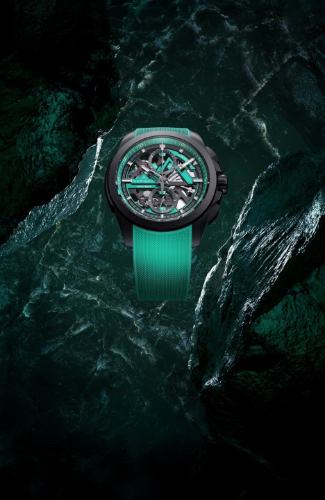 Obrázek NORQAIN Independence Skeleton Chrono Jade Limited Edition