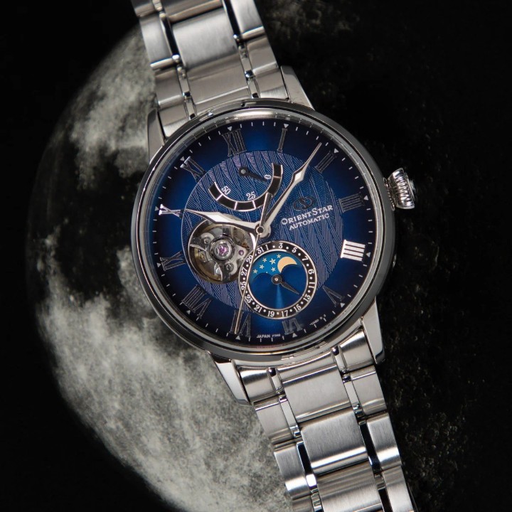 Obrázek Orient Star Classic M45 F7 Moon Phase Open Heart Automatic