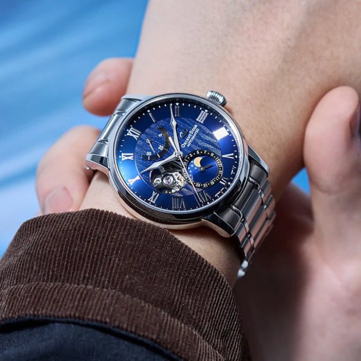 Obrázek Orient Star Classic M45 F7 Moon Phase Open Heart Automatic