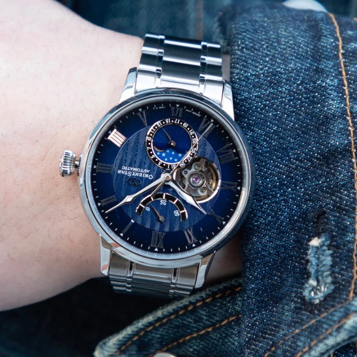 Obrázek Orient Star Classic M45 F7 Moon Phase Open Heart Automatic