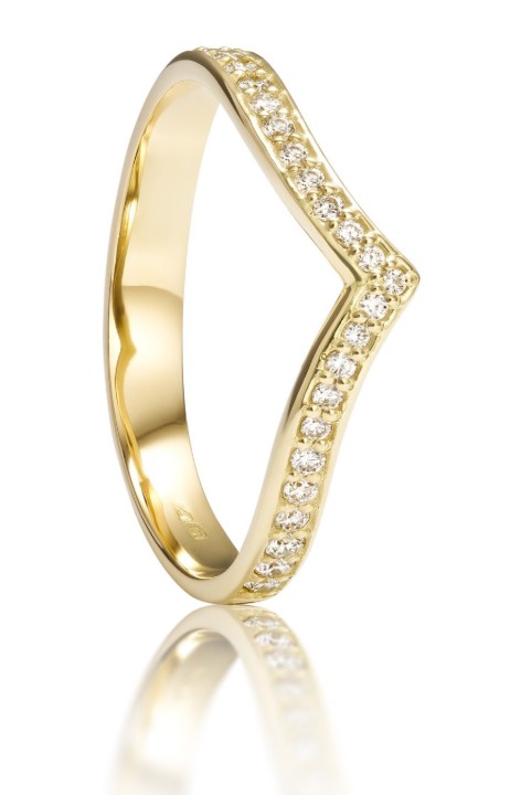 Obrázek Prsten LOEE Pure ze žlutého zlata s diamanty