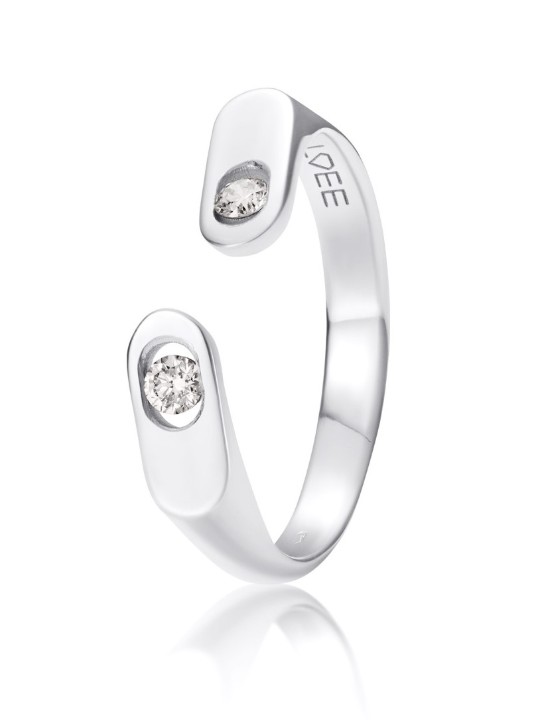 Obrázek Prsten LOEE AVA z bílého zlata s diamanty
