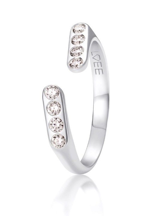 Obrázek Prsten LOEE AVA z bílého zlata s diamanty