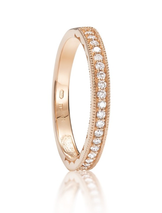 Obrázek Prsten LOEE z růžového zlata s diamanty