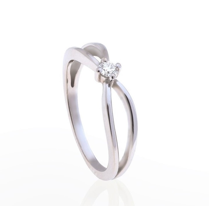 Obrázek Zásnubní prsten LOEE z bílého zlata s diamantem