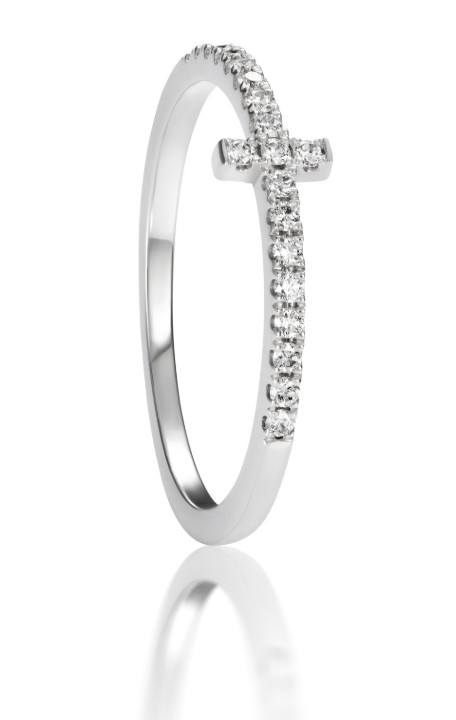 Obrázek Prsten LOEE Pure z bílého zlata s diamanty