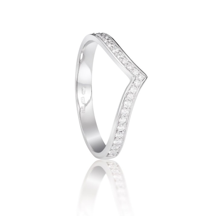 Obrázek Prsten LOEE Pure z bílého zlata s diamanty