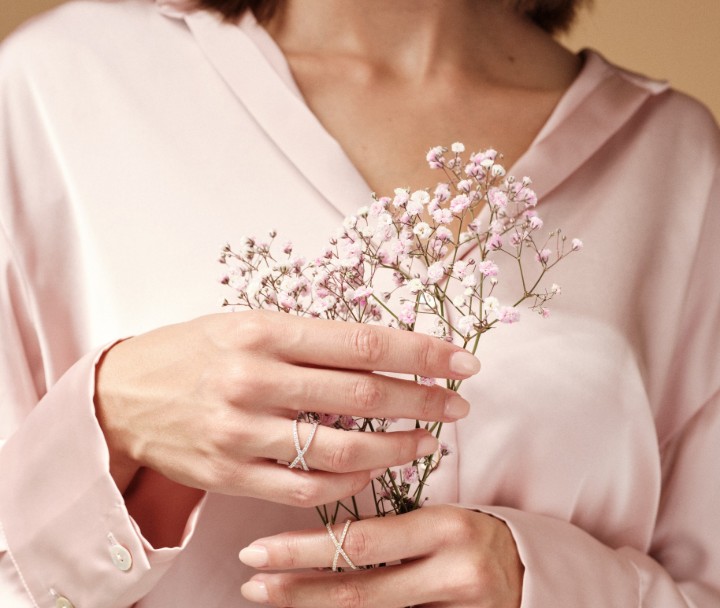 Obrázek Prsten Loee Pure z bílého zlata s diamanty