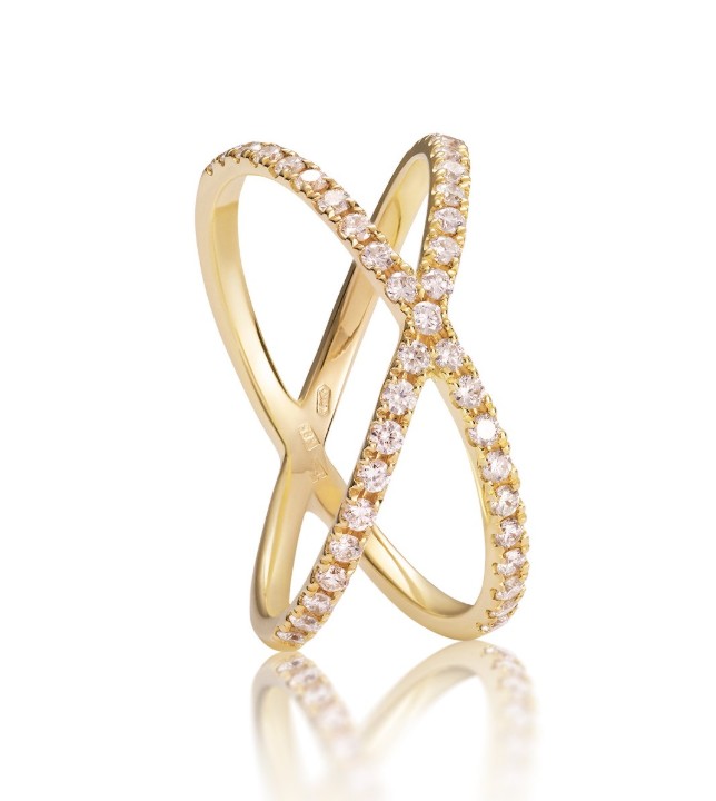 Obrázek Prsten LOEE Pure ze žlutého zlata s diamanty