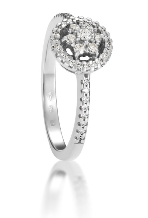 Obrázek Prsten LOEE z bílého zlata s diamanty