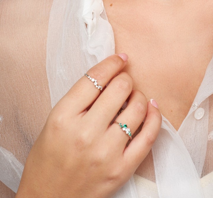 Obrázek Prsten LOEE Sparkle z bílého zlata s diamanty