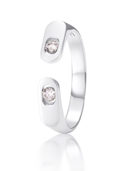Obrázek Prsten LOEE AVA z bílého zlata s diamanty