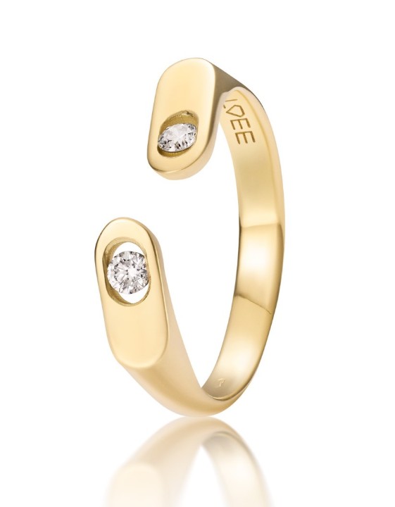 Obrázek Prsten LOEE AVA ze žlutého zlata s diamanty