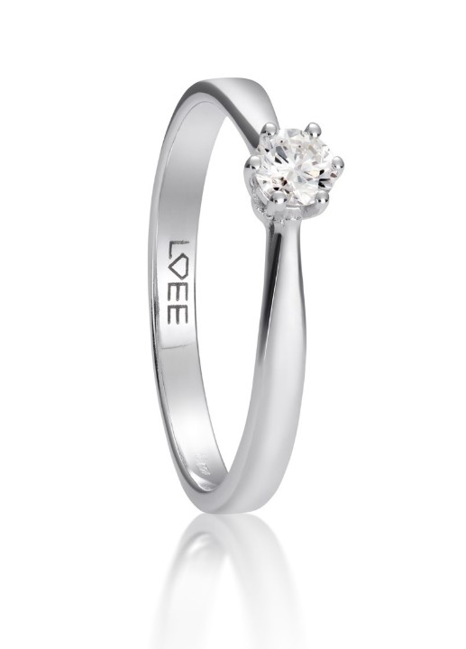 Obrázek Zásnubní prsten LOEE z bílého zlata s diamantem