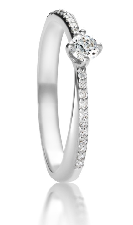 Obrázek Zásnubní prsten LOEE z bílého zlata s diamanty