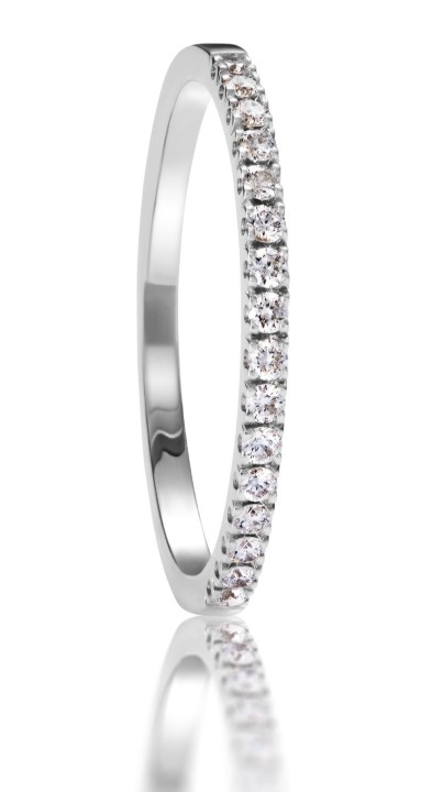 Obrázek Prsten LOEE Pure z bílého zlata s diamanty