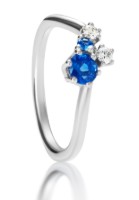 Obrázek Prsten LOEE Sparkle z bílého zlata s diamanty a multisafíry