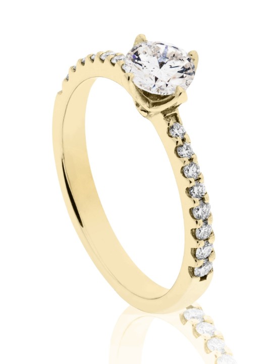 Obrázek Prsten LOEE ze žlutého zlata s diamanty