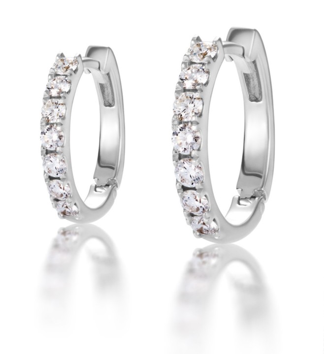 Obrázek Náušnice LOEE Glare z bílého zlata s diamanty