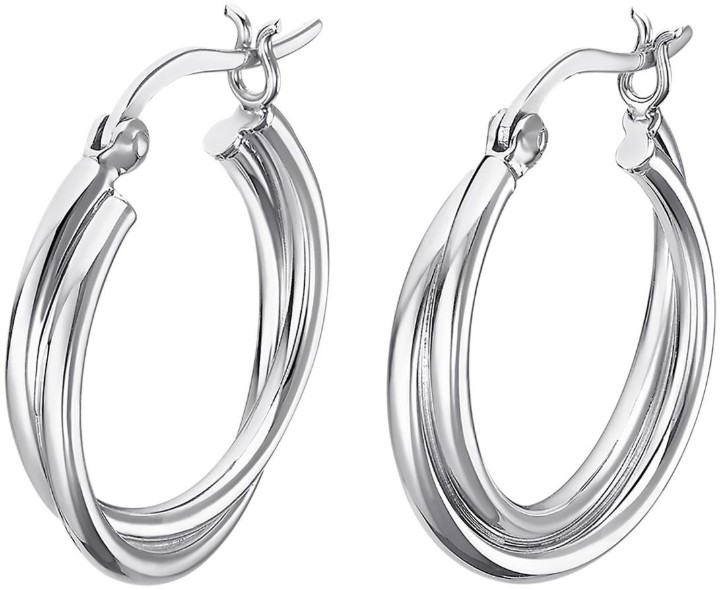Obrázek Náušnice Lotus Silver Hoops