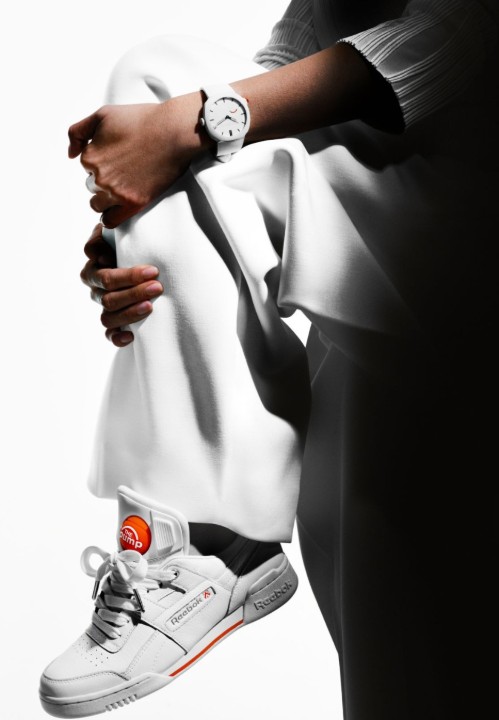 Obrázek H. Moser & Cie Streamliner x Reebok Pump White Limited Edition