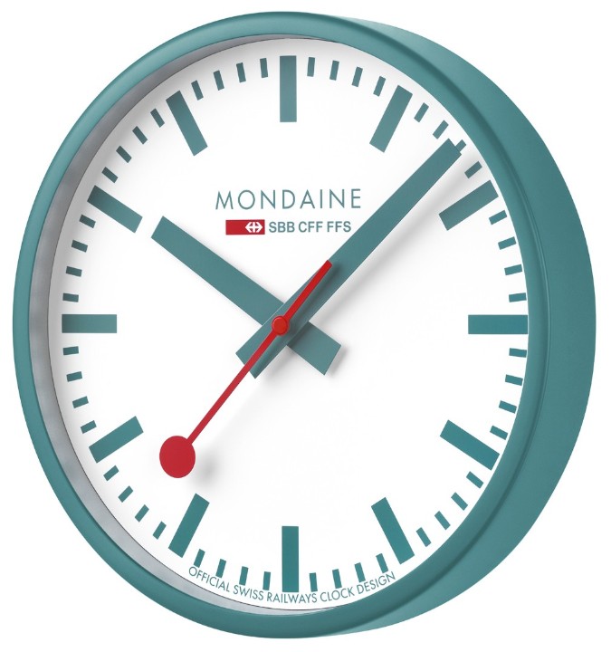 Obrázek Nástěnné hodiny MONDAINE Transformative Teal Limited Edition